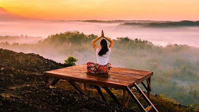 practice yoga on vacation