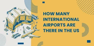 How many international airports are there in the US
