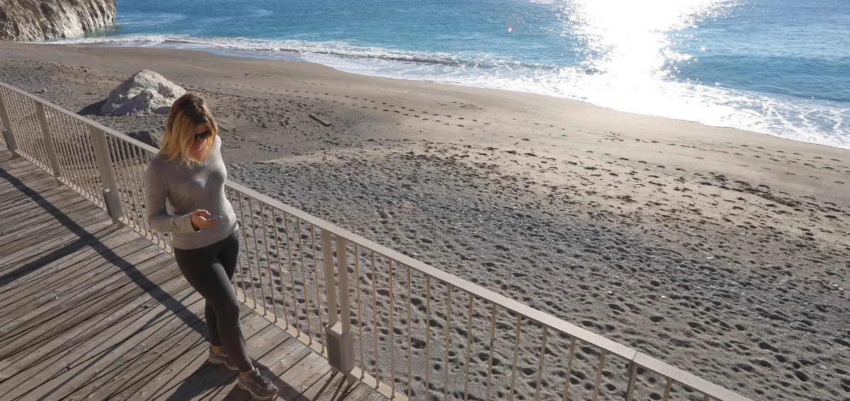 Walk Along The Atlantic Beach Boardwalk
